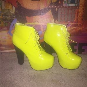 Neon Platform Booties